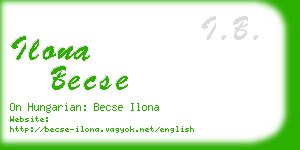 ilona becse business card